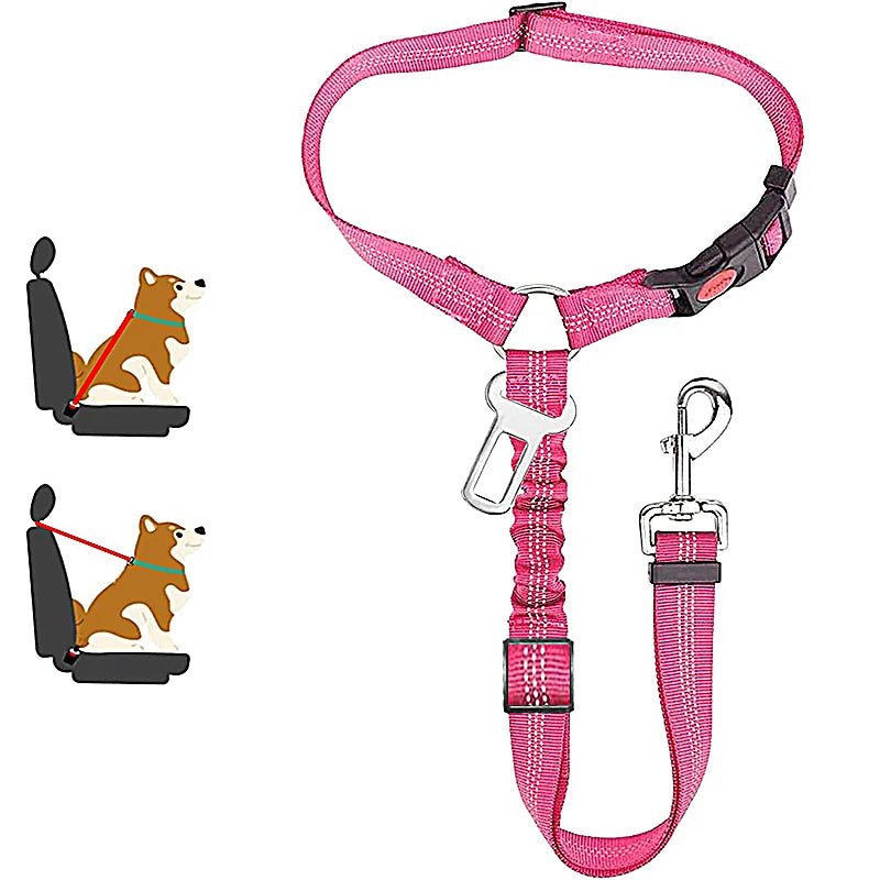 2 in 1 Solid Dog Harness & Car Seat Belt | Heavy Duty & Adjustable