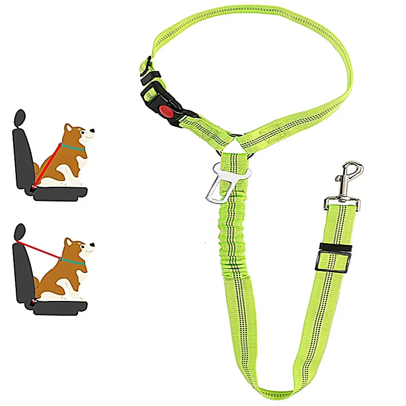 2 in 1 Solid Dog Harness & Car Seat Belt | Heavy Duty & Adjustable