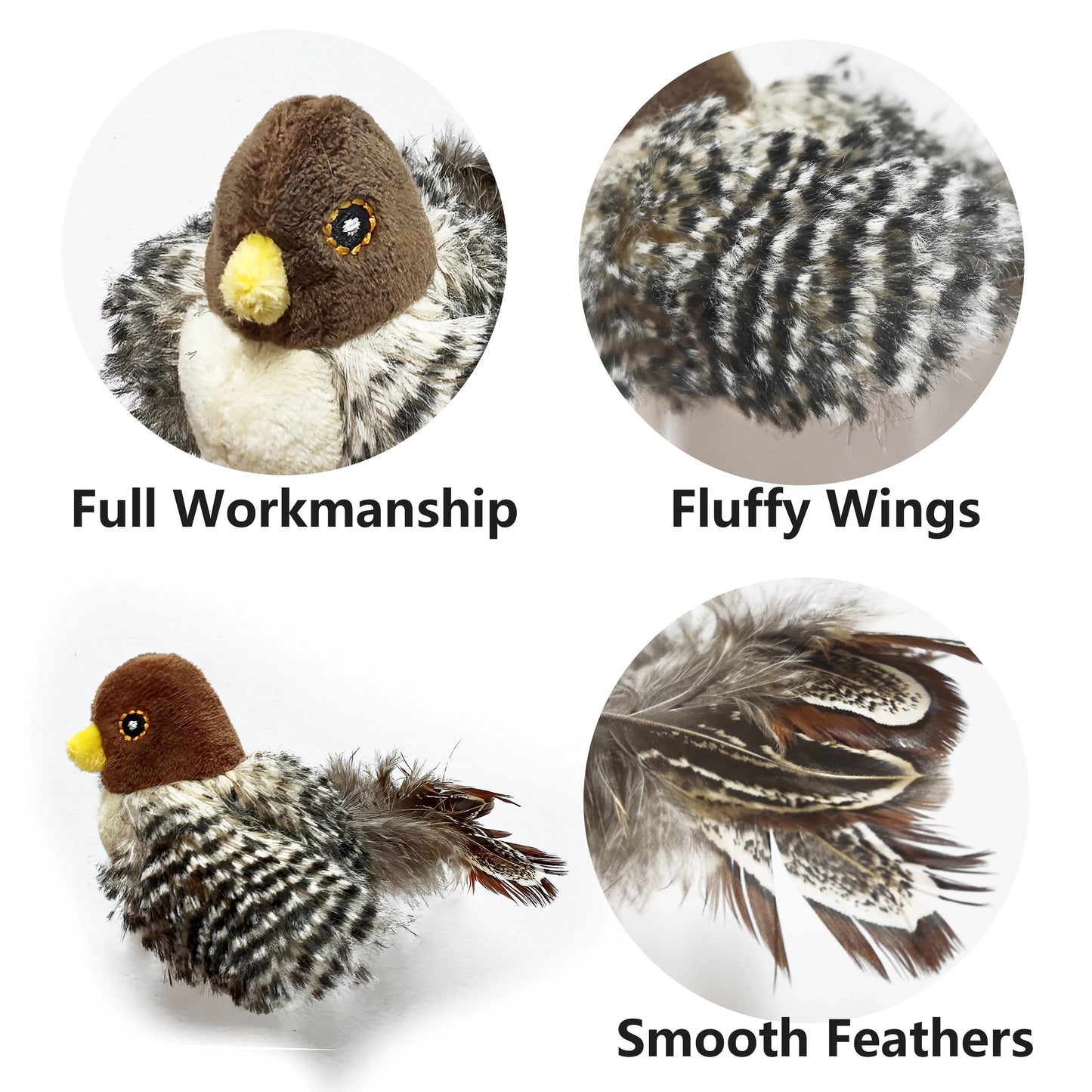 Flying Sparrow Cat Toy | Chirping Catnip Bird