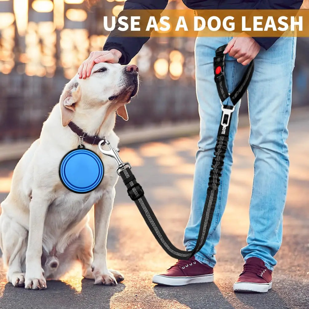 2 in 1 Solid Dog Harness & Car Seat Belt | Heavy Duty & Adjustable