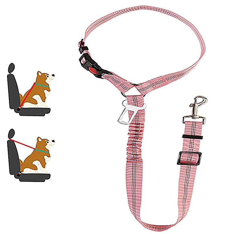 2 in 1 Solid Dog Harness & Car Seat Belt | Heavy Duty & Adjustable