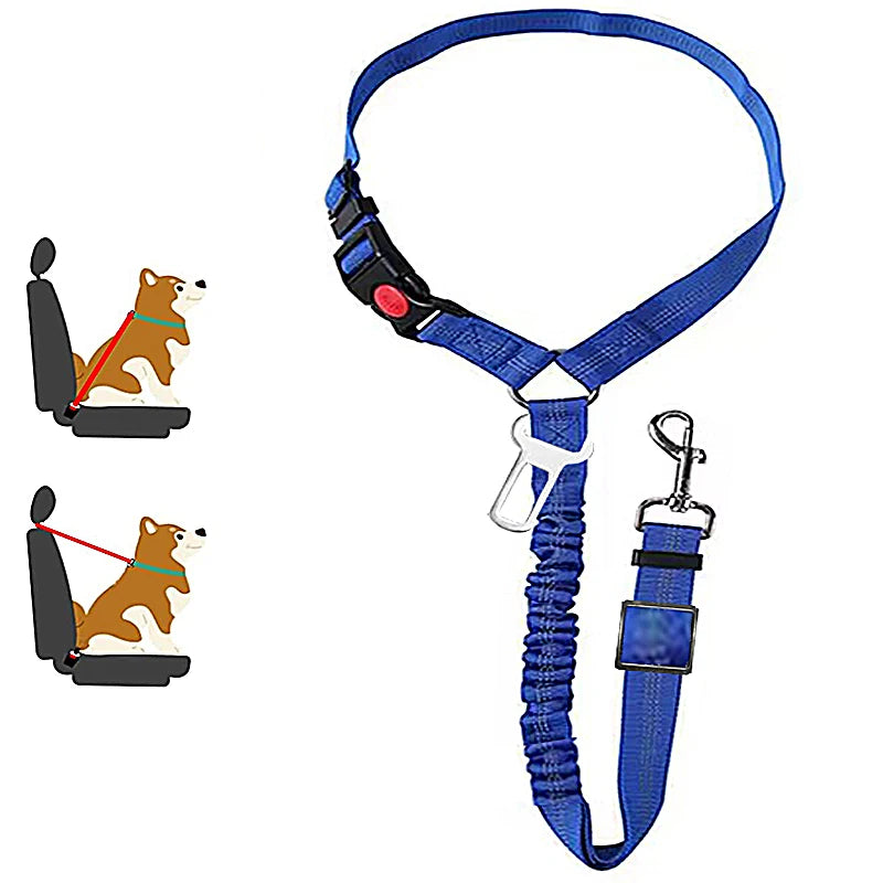 2 in 1 Solid Dog Harness & Car Seat Belt | Heavy Duty & Adjustable