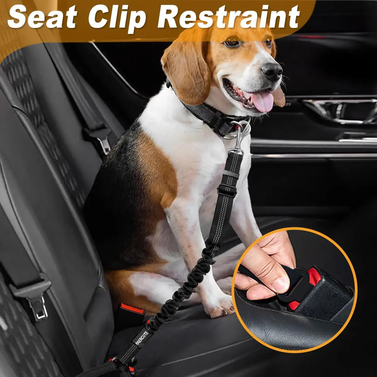2 in 1 Solid Dog Harness & Car Seat Belt | Heavy Duty & Adjustable