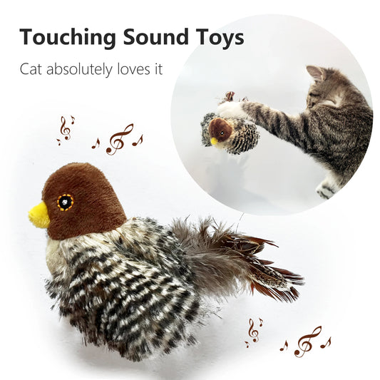 Flying Sparrow Cat Toy | Chirping Catnip Bird